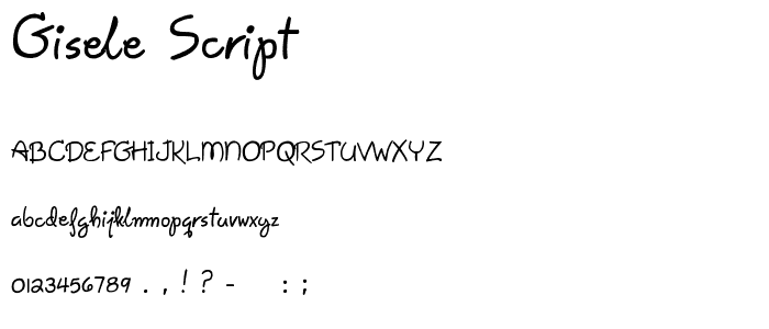 Gisele Script font